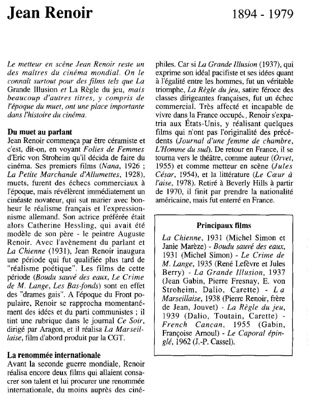 Prévisualisation du document Jean Renoir.
