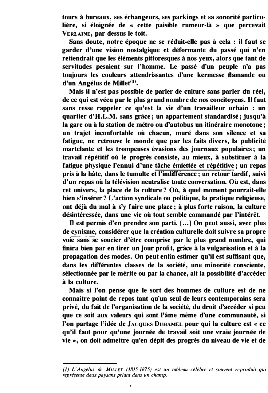 Prévisualisation du document Jean Rigaud, La Culture pour vivre, 1980: comment ceux qui le désirent peuvent-ils acquérir de la culture, et que faut-il entendre par homme cultivé ?