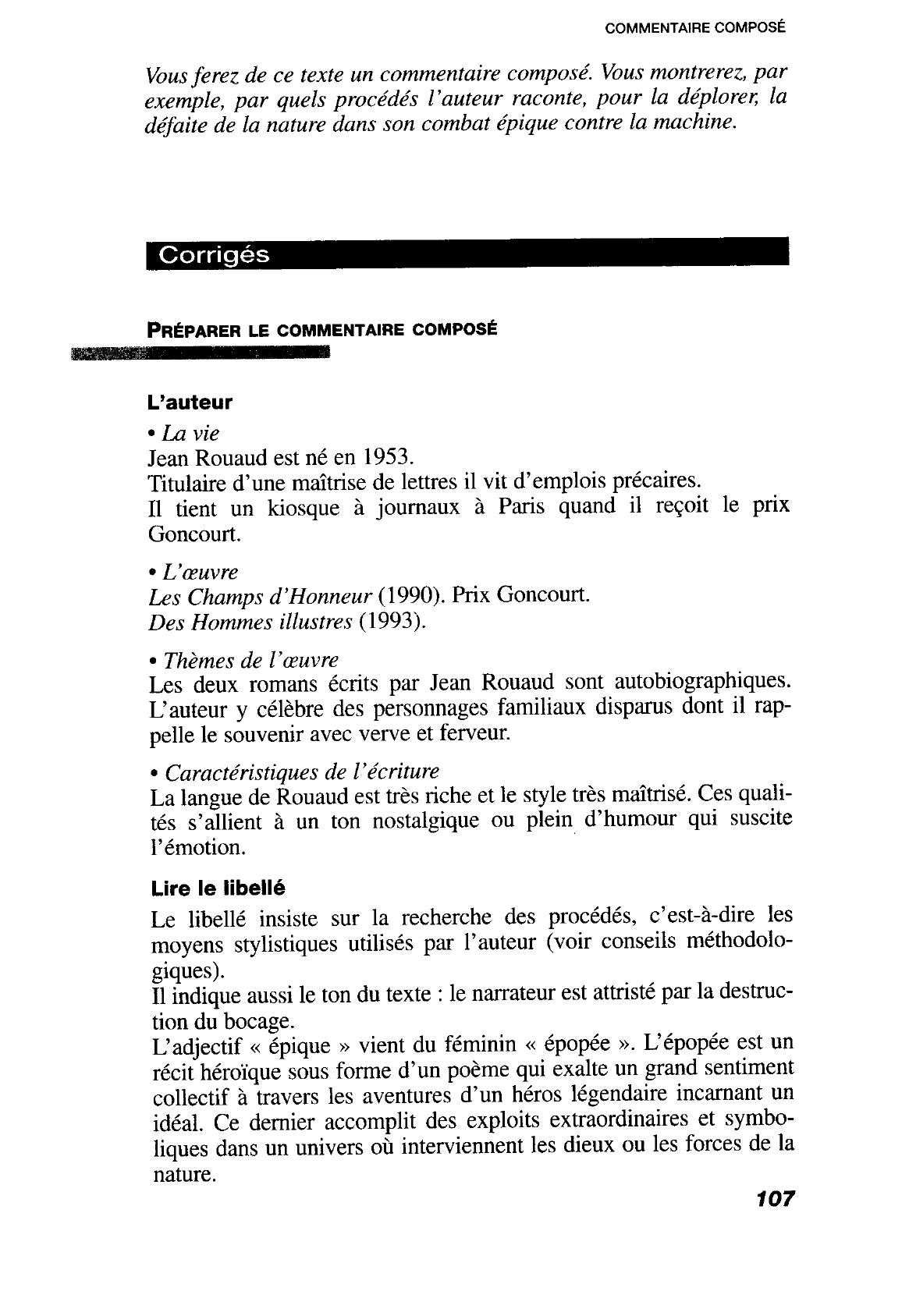 Prévisualisation du document Jean Rouaud (né en 1952) - DES HOMMES ILLUSTRES (commentaire)