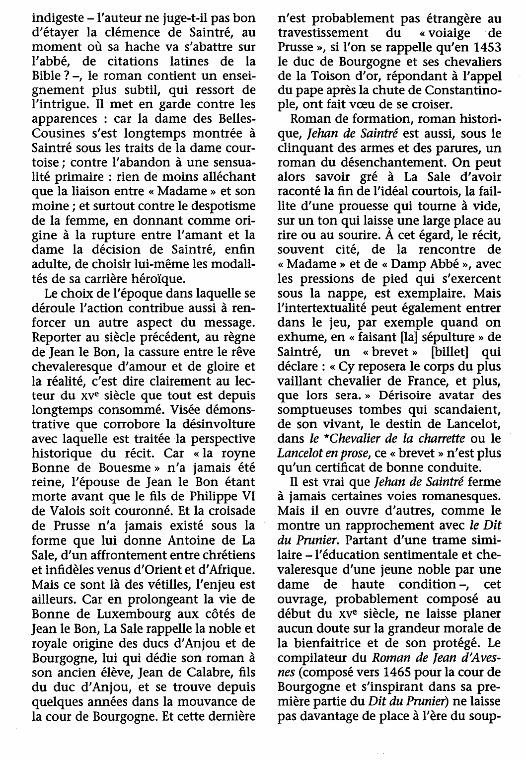 Prévisualisation du document Jehan de Saintré d'Antoine de La Sale (analyse détaillée)