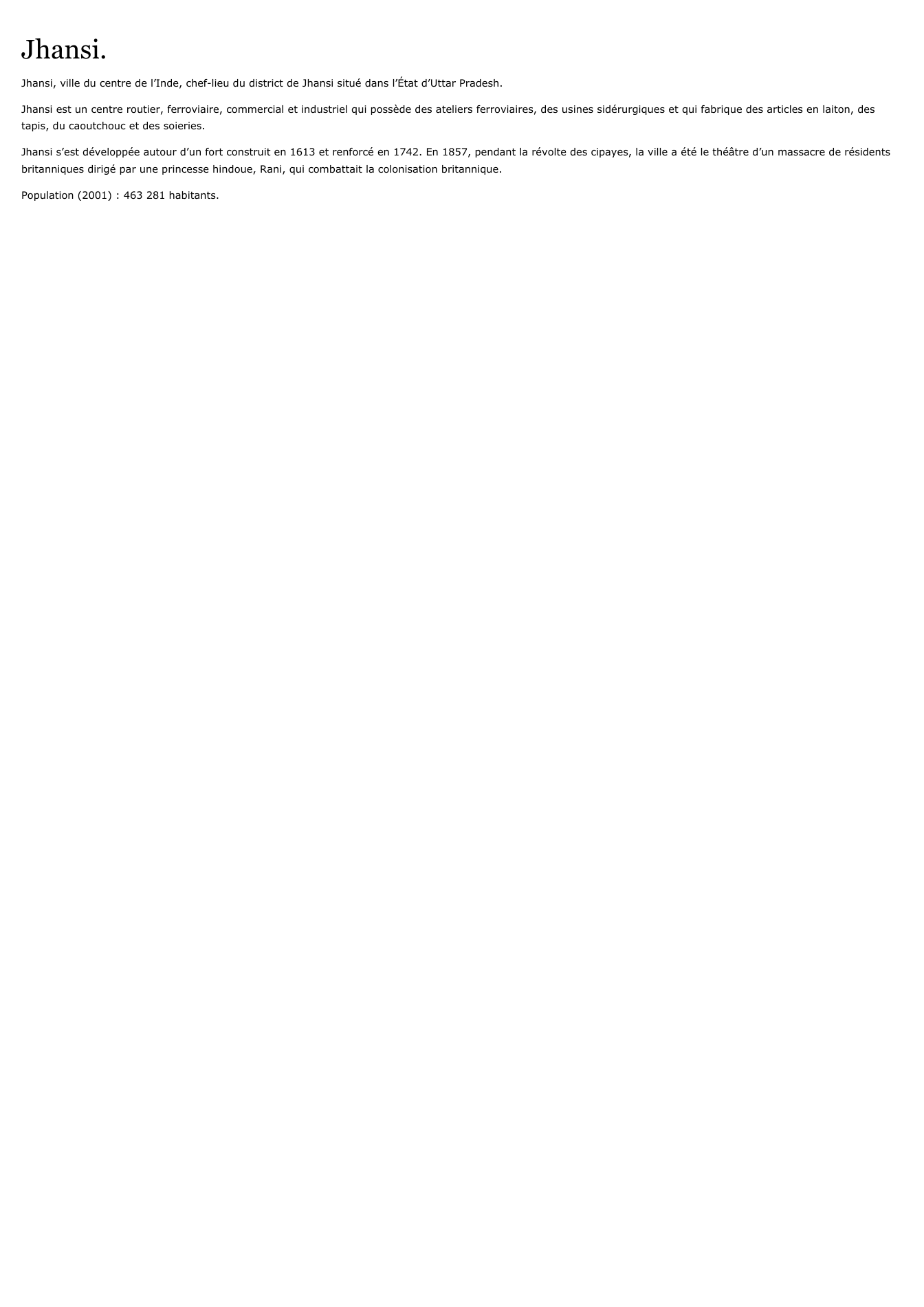 Prévisualisation du document Jhansi.
