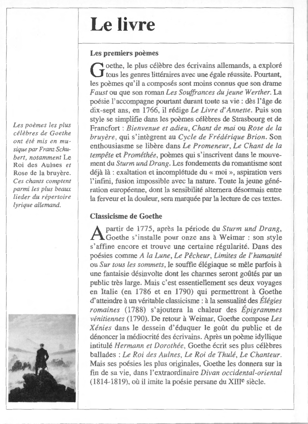 Prévisualisation du document Johann Wolfgang von GOETHE : Poésies