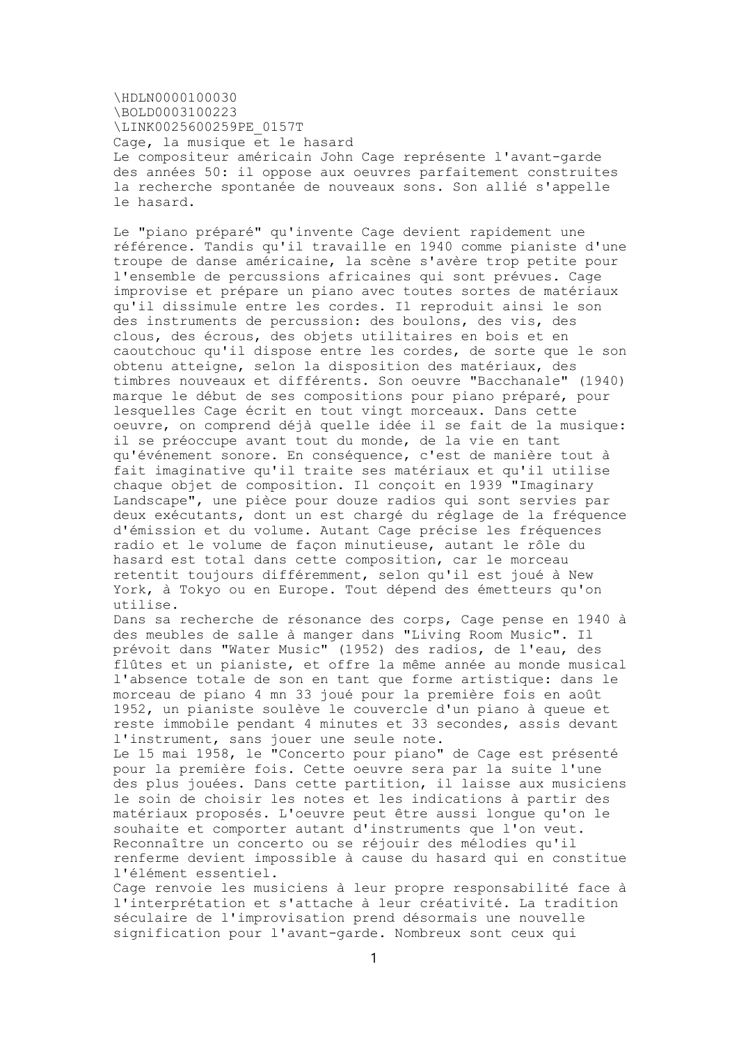 Prévisualisation du document John Cage