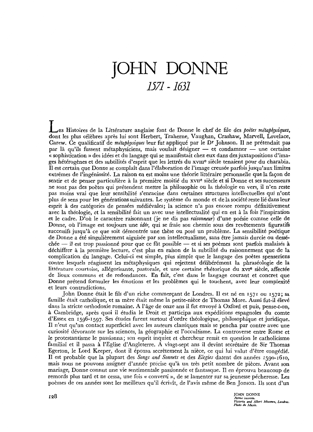 Prévisualisation du document JOHN DONNE
