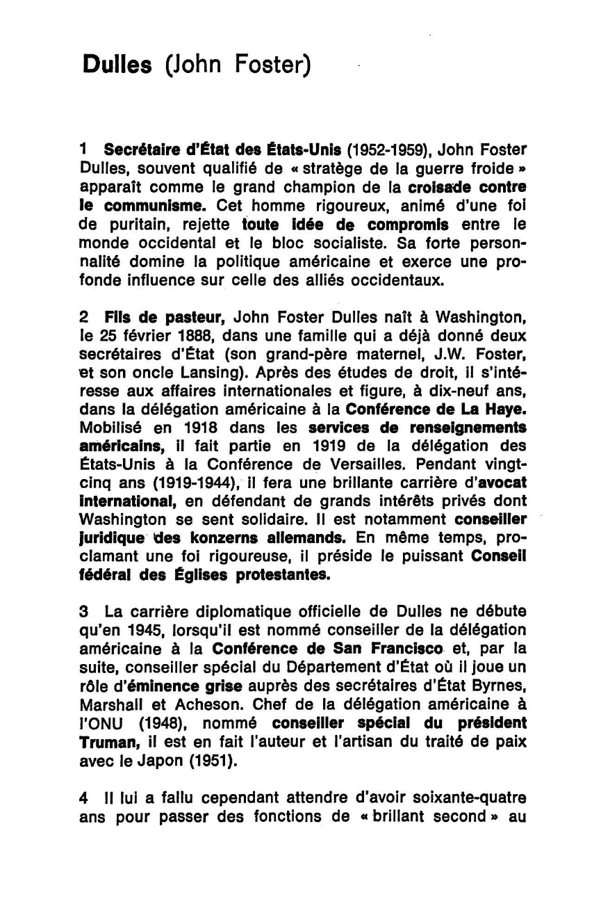 Prévisualisation du document John Foster Dulles