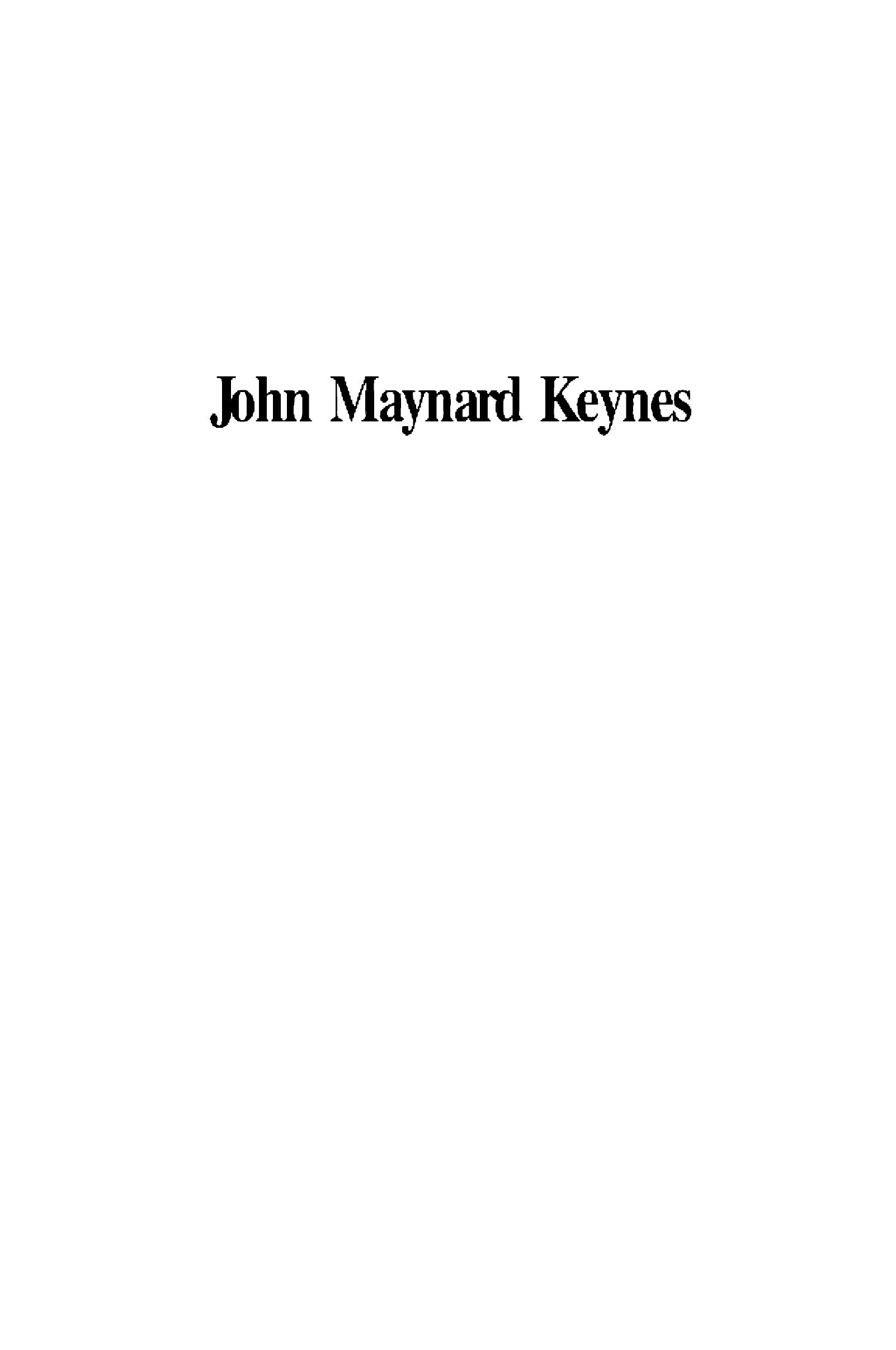 Prévisualisation du document John Maynard Keynes
