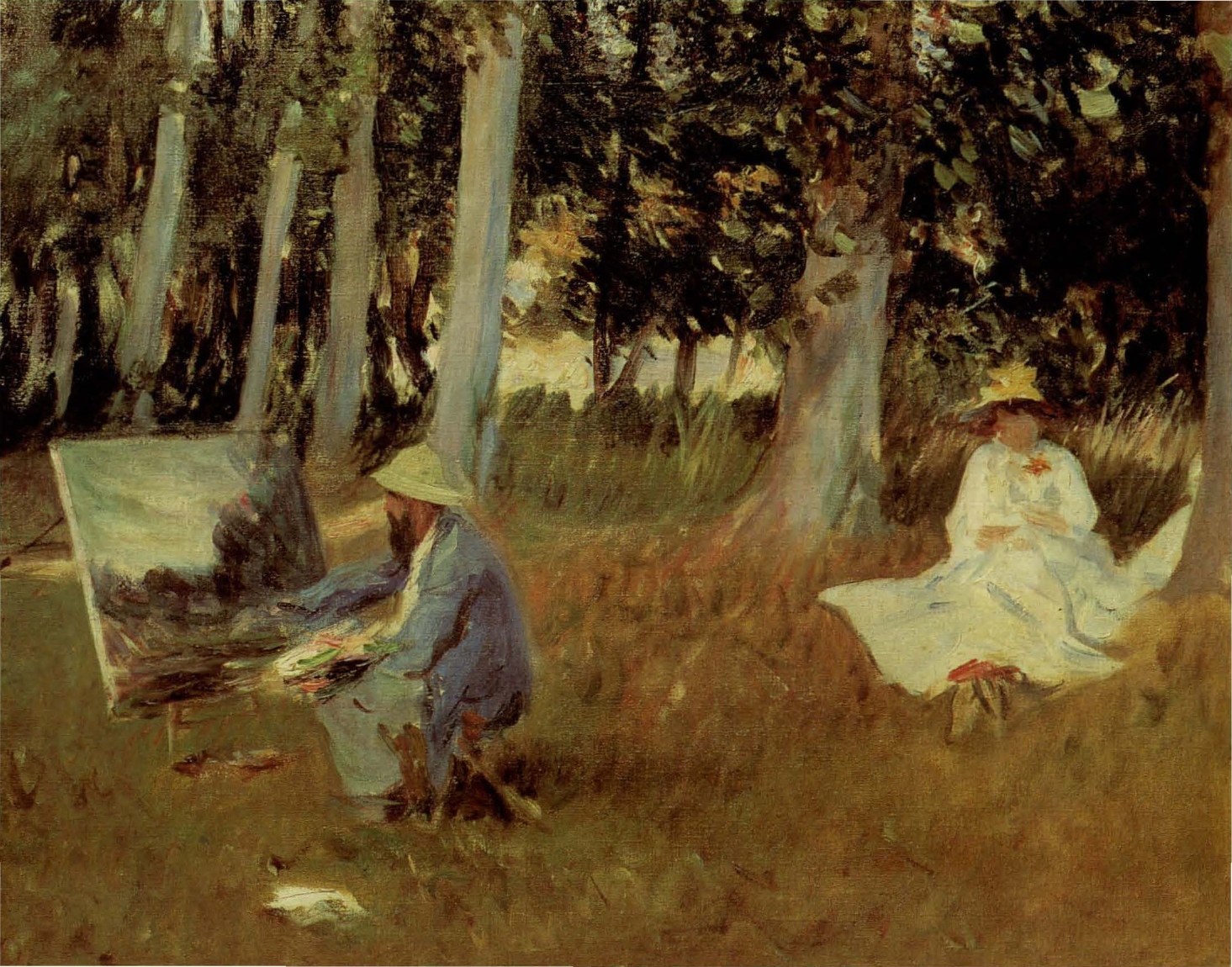 Prévisualisation du document John Singer SARGENT:
CLAUDE MONET PEIGNANT A L'ORÉE DU BOIS.