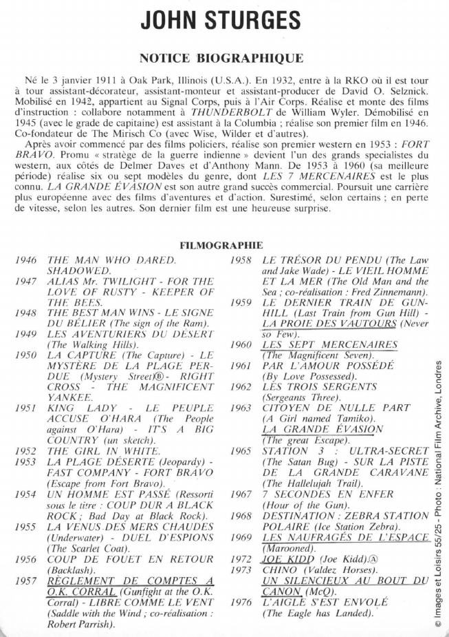 Prévisualisation du document JOHN STURGES   