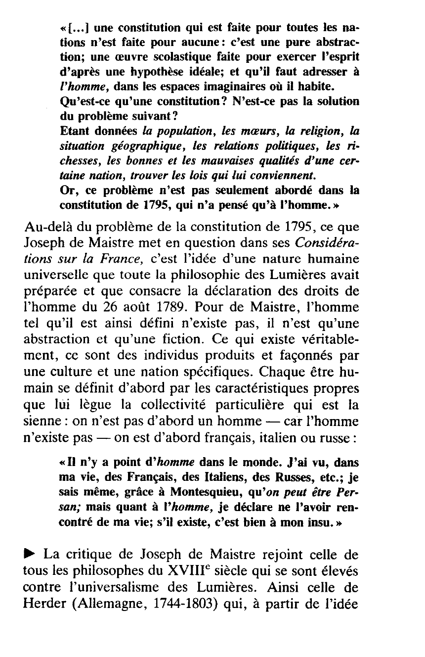 Prévisualisation du document Joseph de Maistre et la Révolution française
