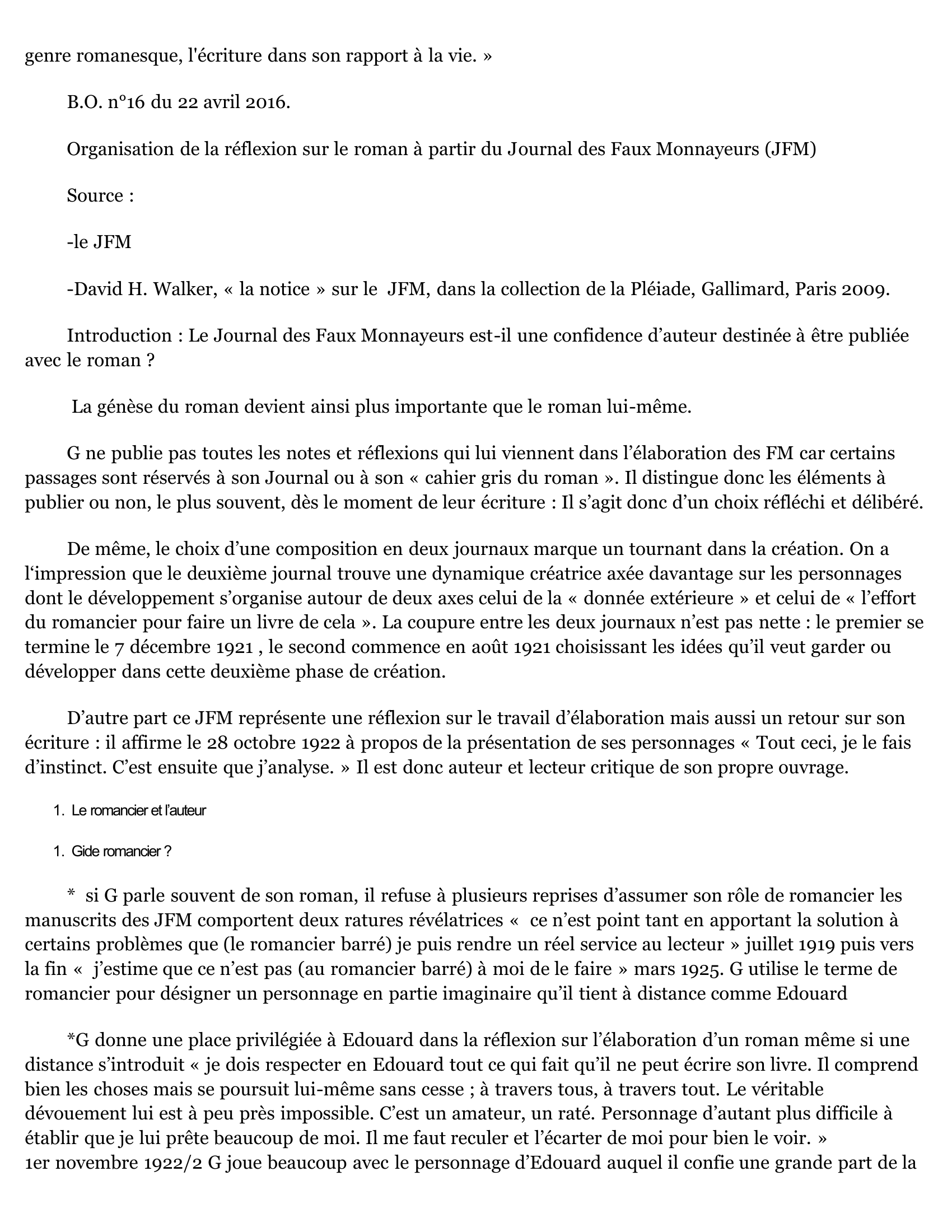 Prévisualisation du document "Journal des faux-monnayeurs" La genèse des Faux-Monnayeurs