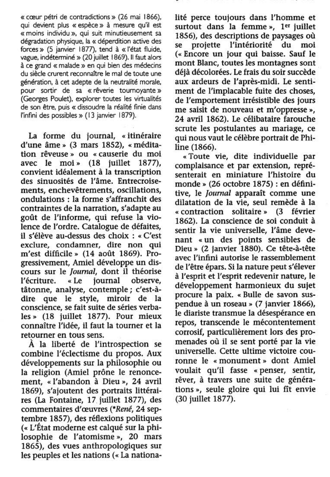 Prévisualisation du document Journal intime de Henri Frédéric Amiel (analyse détaillée)