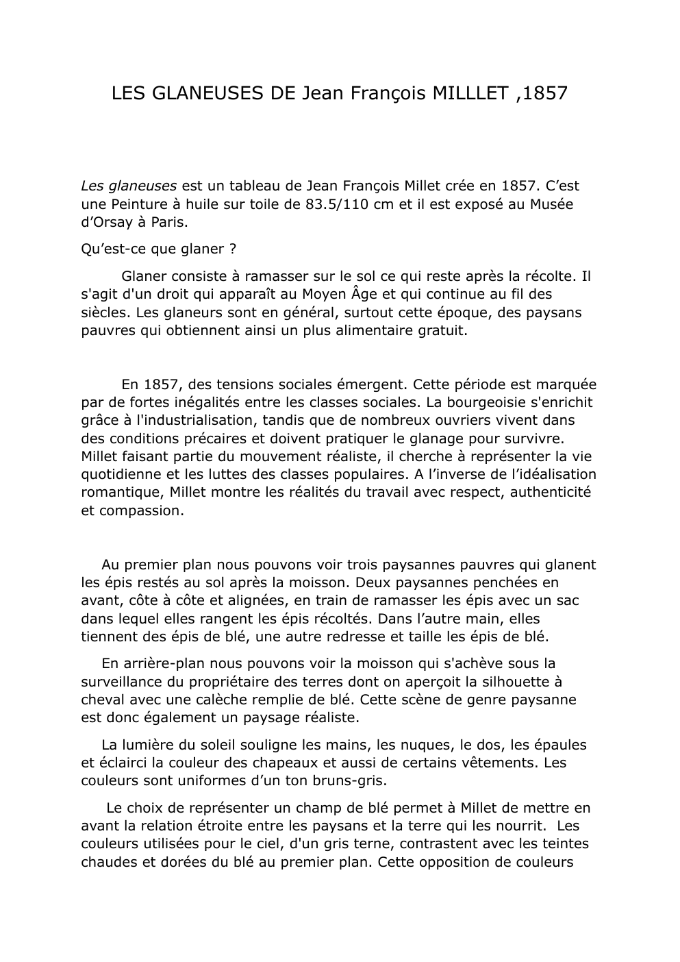Prévisualisation du document jspLES GLANEUSES DE Jean François MILLLET ,1857