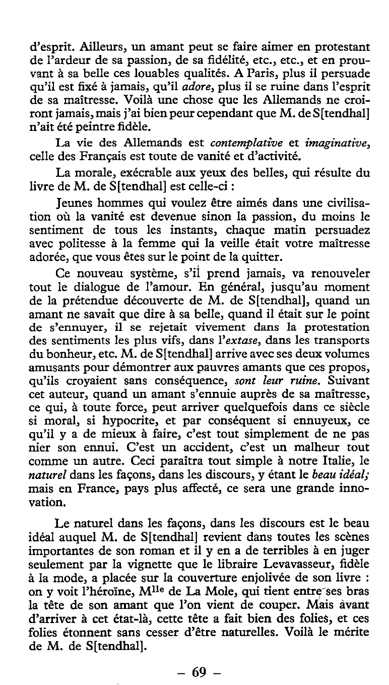 Prévisualisation du document Jugement de Stendhal sur son œuvre: Le rouge et le noir