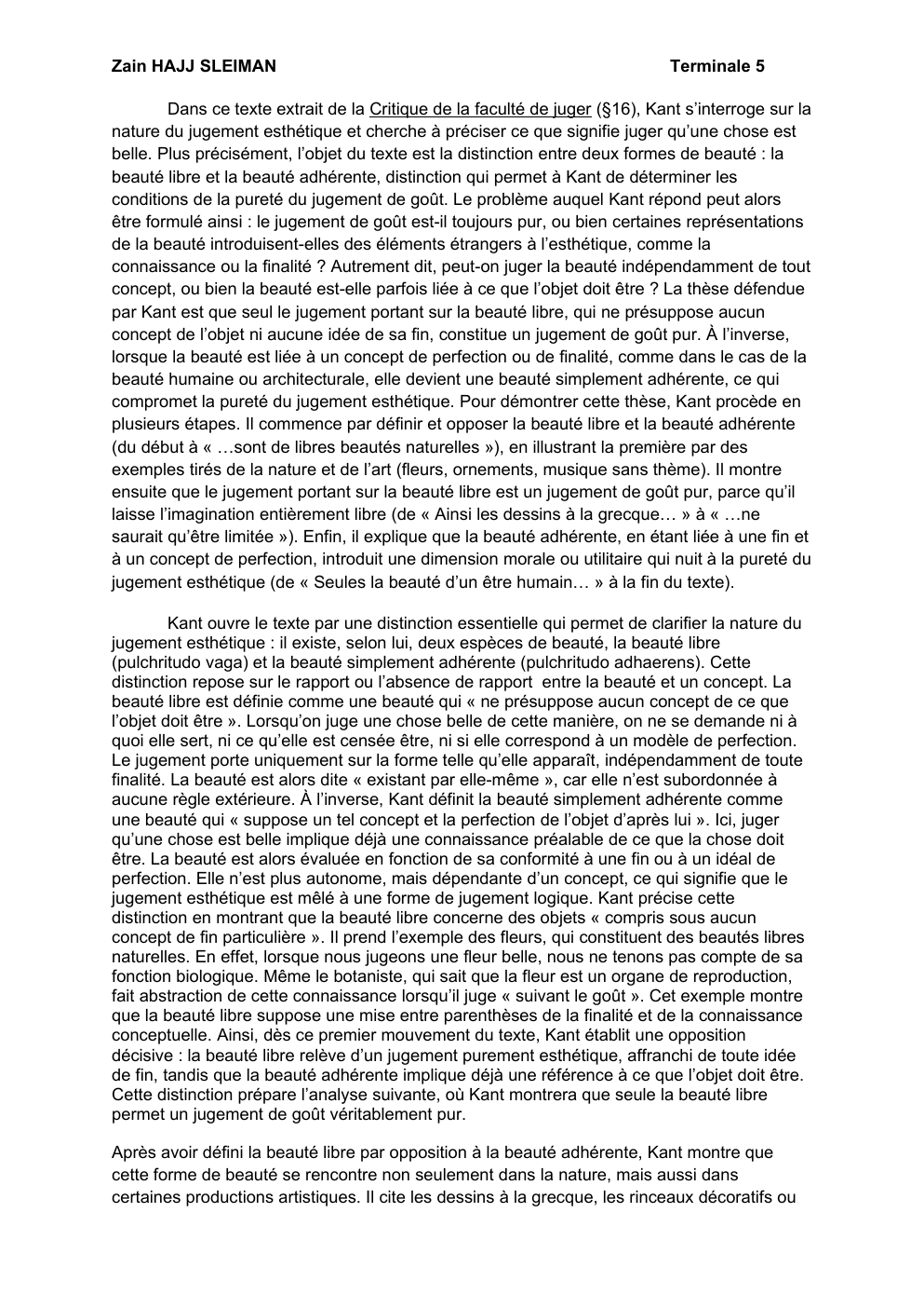 Prévisualisation du document Jugement esthétique -- extrait de la Critique de la faculté de juger (§16),