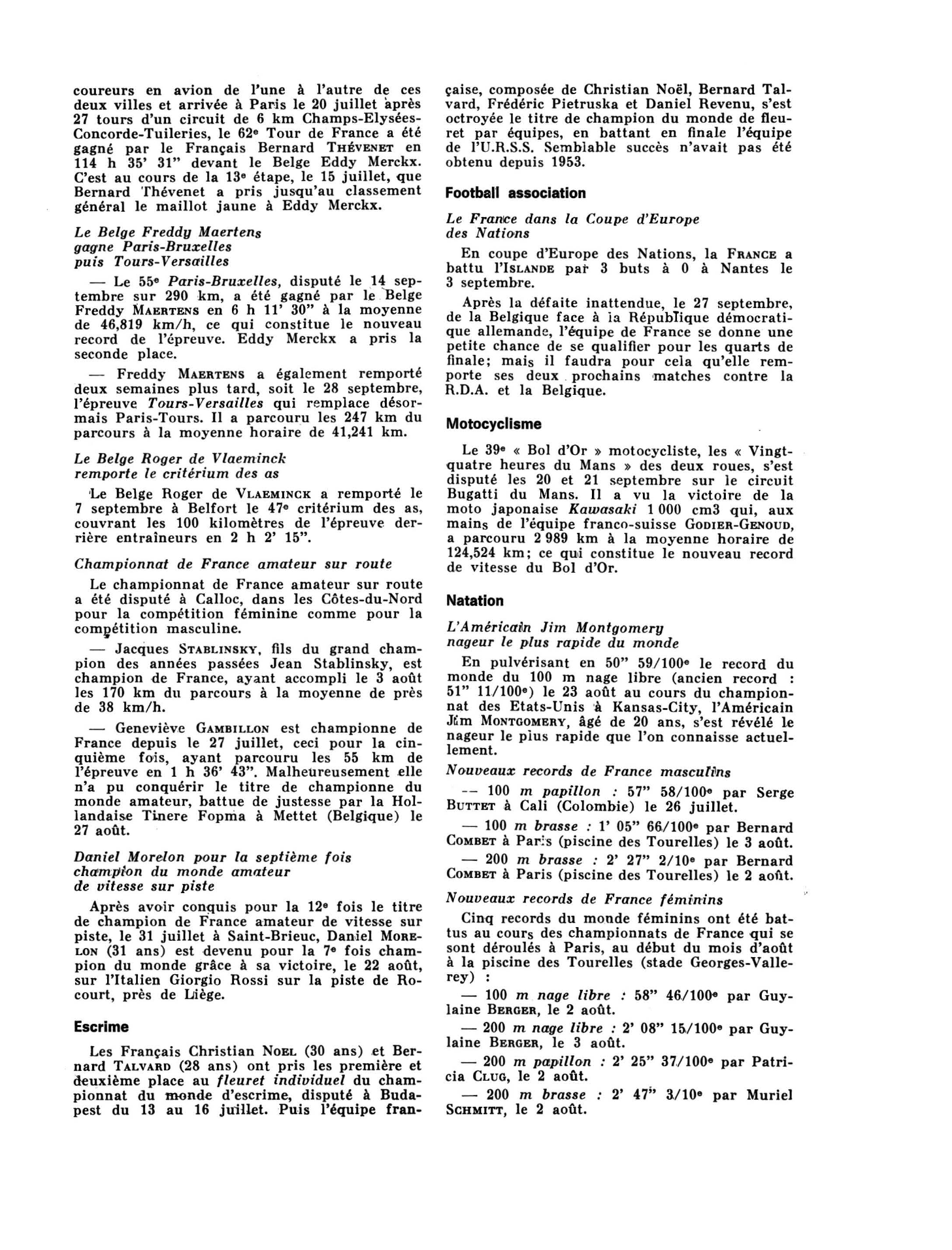 Prévisualisation du document Juillet 1975: Sports et loisirs