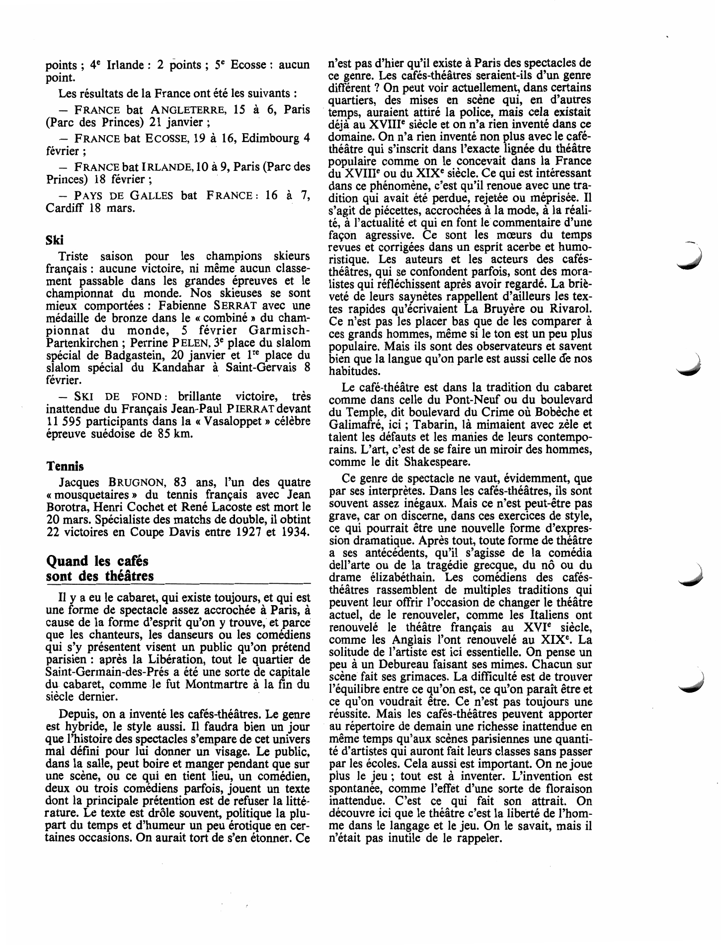Prévisualisation du document Juillet 1978: Sports et Loisirs