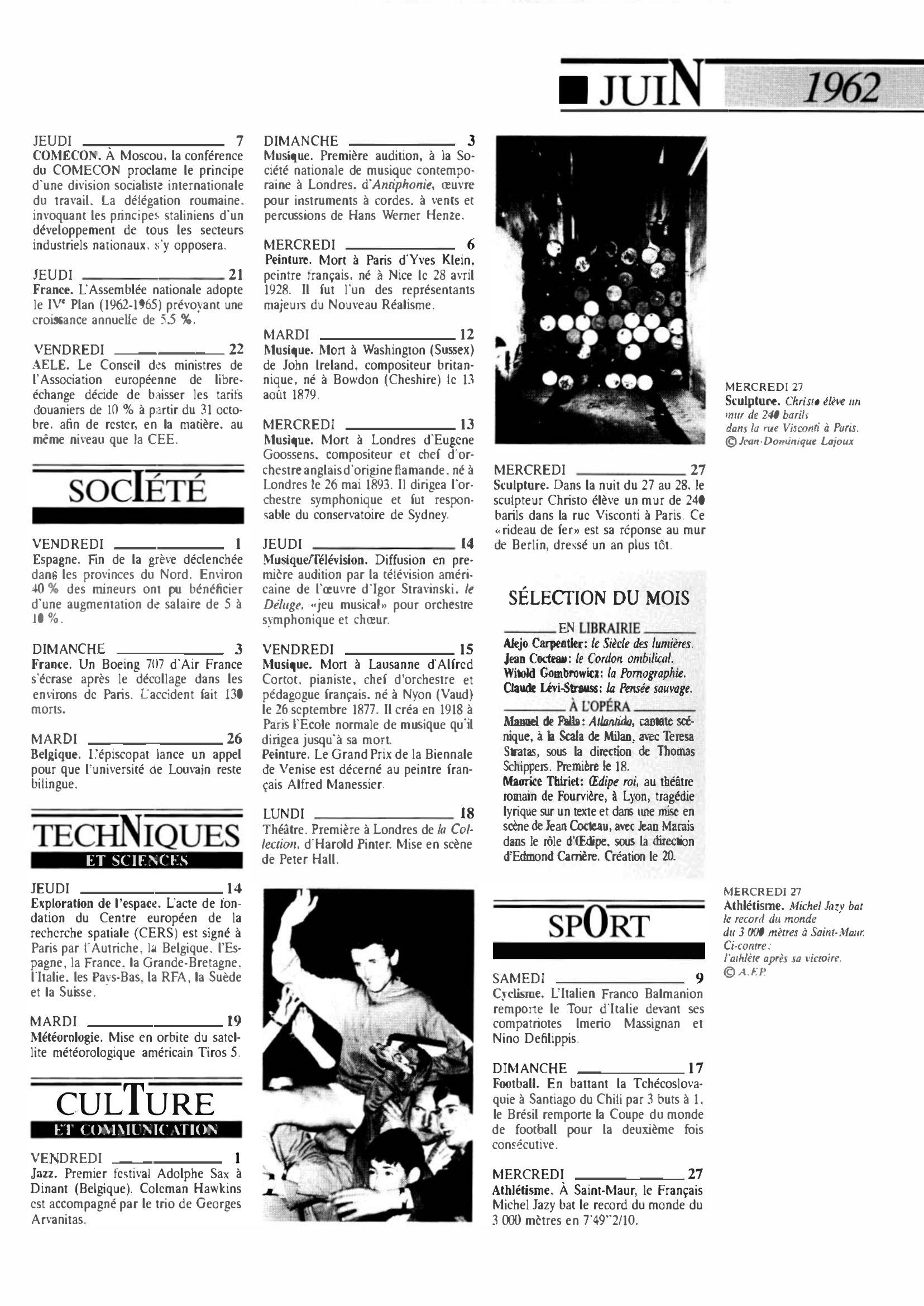 Prévisualisation du document juiN 1962 dans le monde (histoire chronologique)
