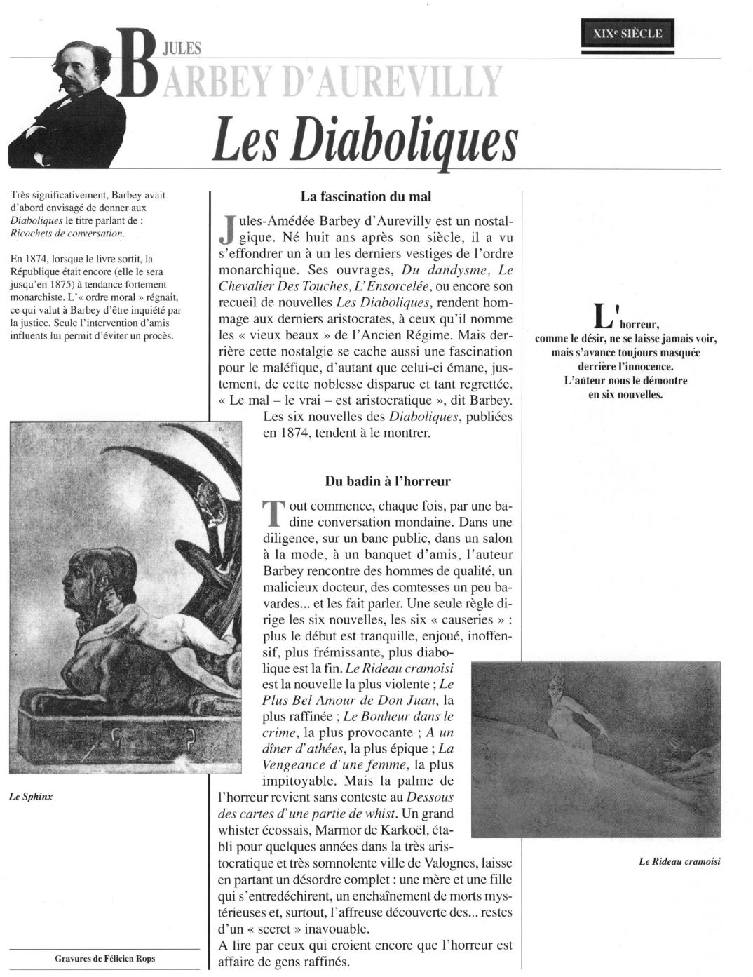 Prévisualisation du document JULES  BARBEY D'AUREVILLY:Les Diaboliques.