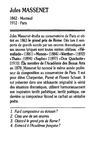 Prévisualisation du document Jules MASSENET