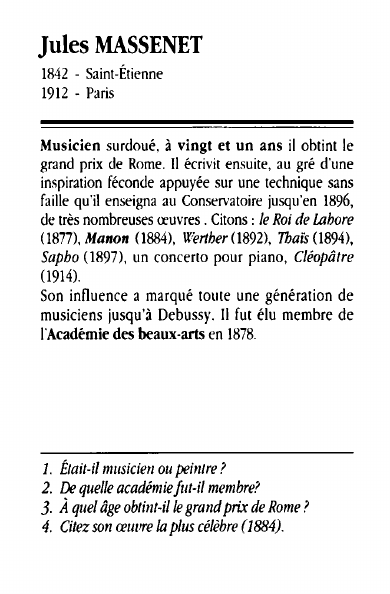 Prévisualisation du document Jules MASSENET1842 - Saint-Étienne1912 - ParisMusicien surdoué.