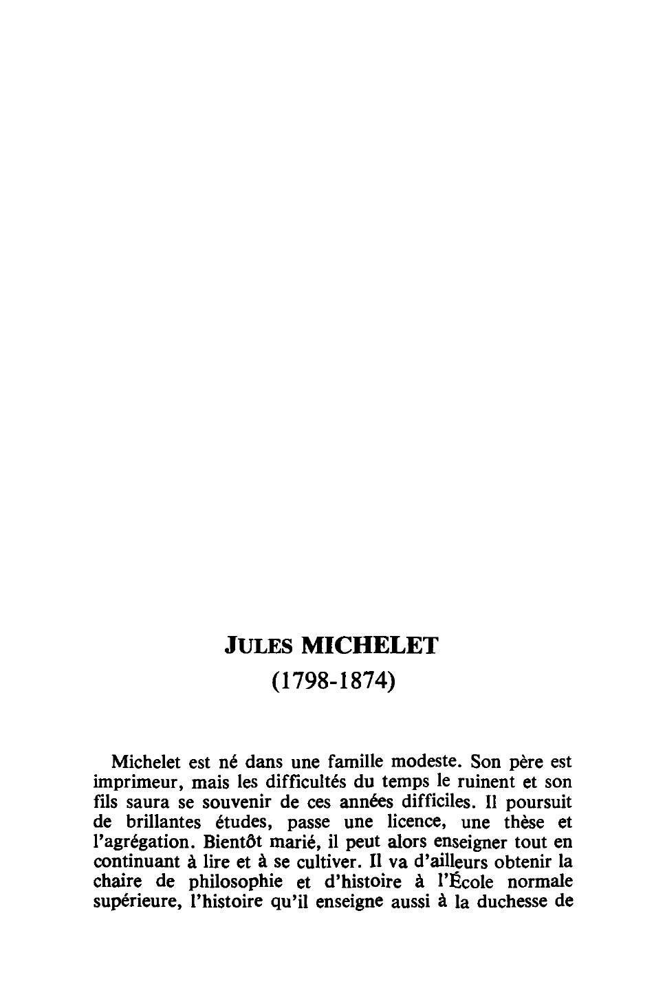 Prévisualisation du document Jules Michelet