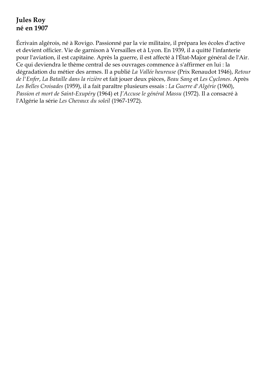 Prévisualisation du document Jules Royné en 1907Écrivain algérois, né à Rovigo.