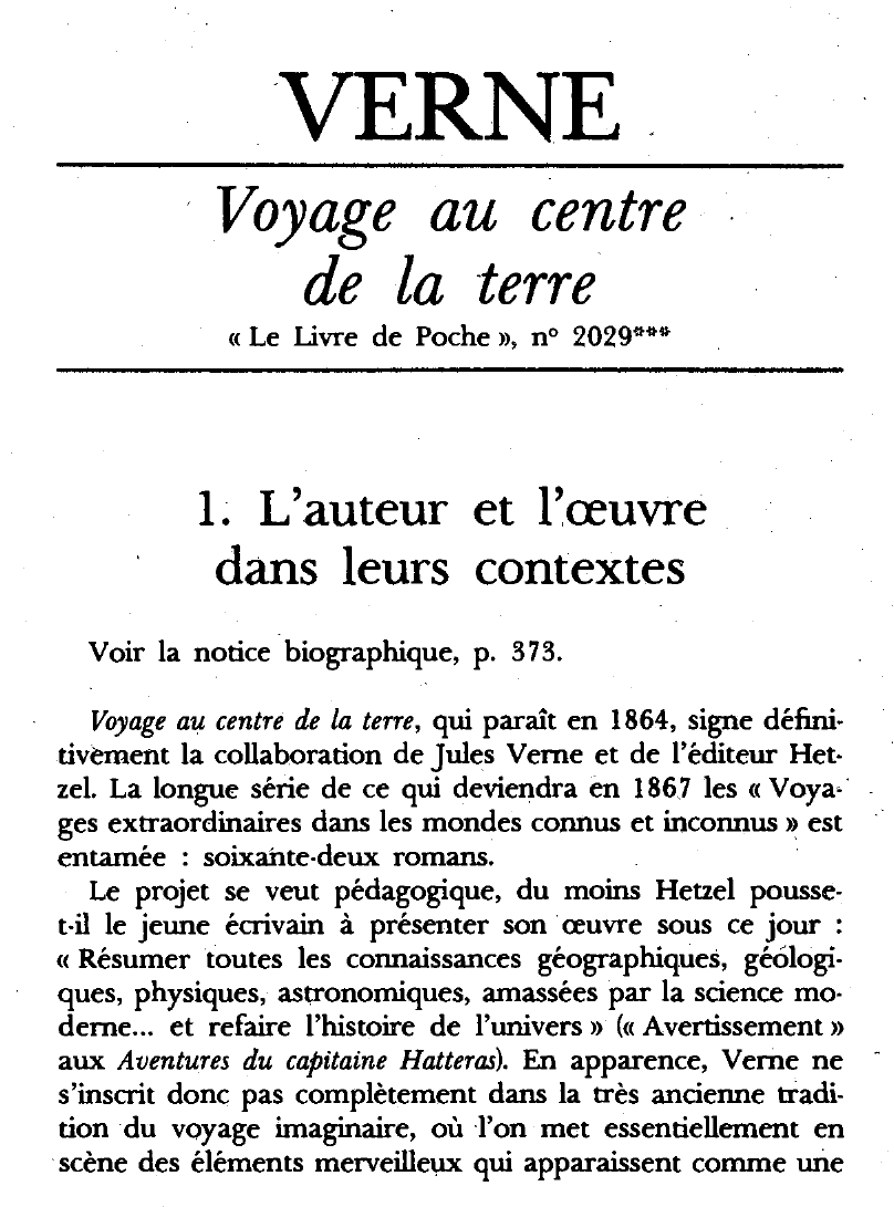 Prévisualisation du document Jules VERNE: Voyage au centre de la Terre (Résumé & Analyse)