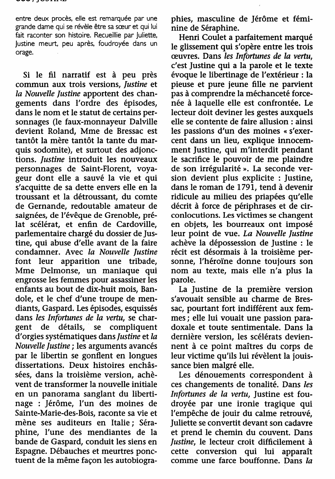 Prévisualisation du document JUSTINE de Donatien Alphonse François, marquis de Sade (résumé de l'oeuvre & analyse détaillée)