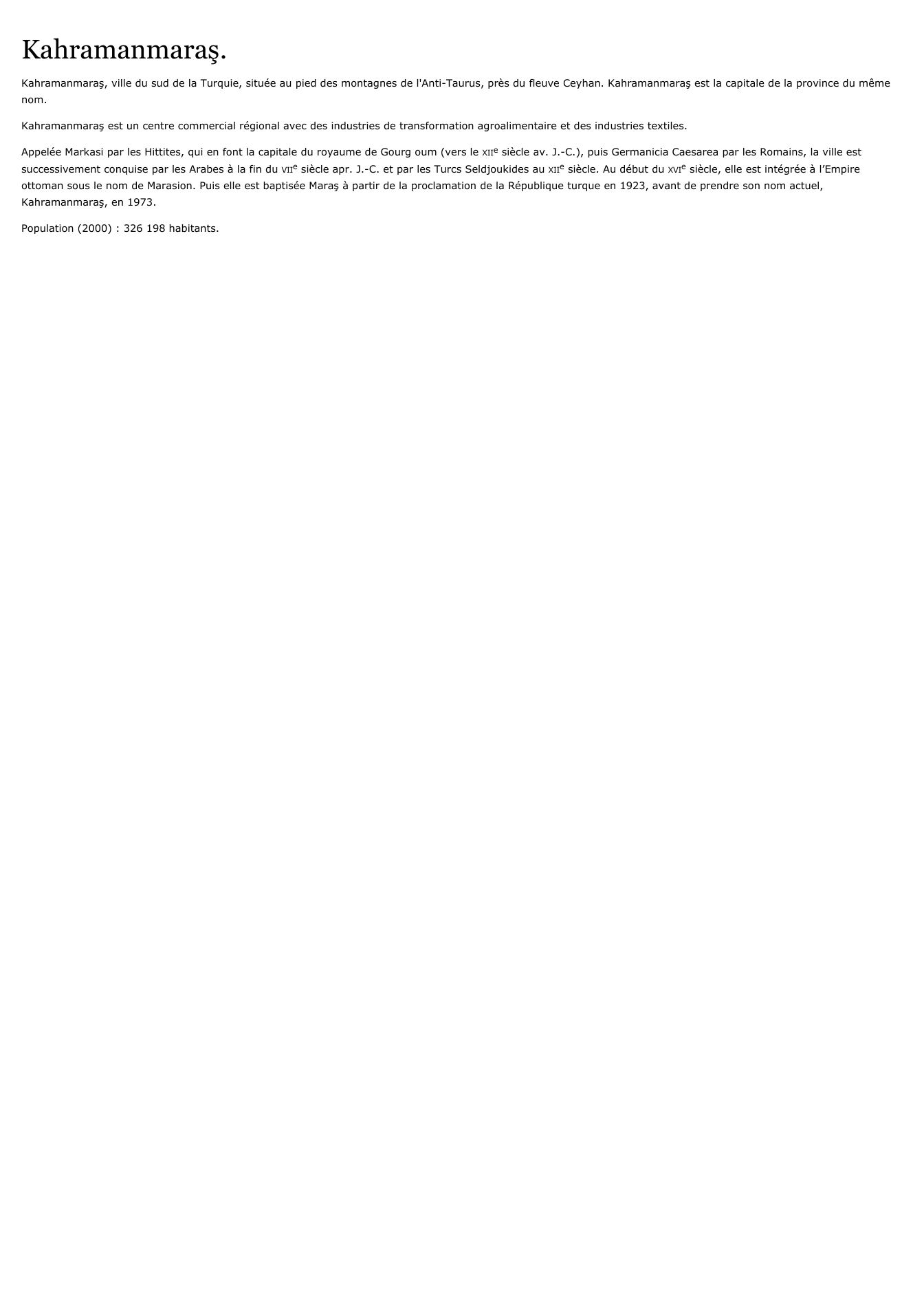 Prévisualisation du document Kahramanmara?.