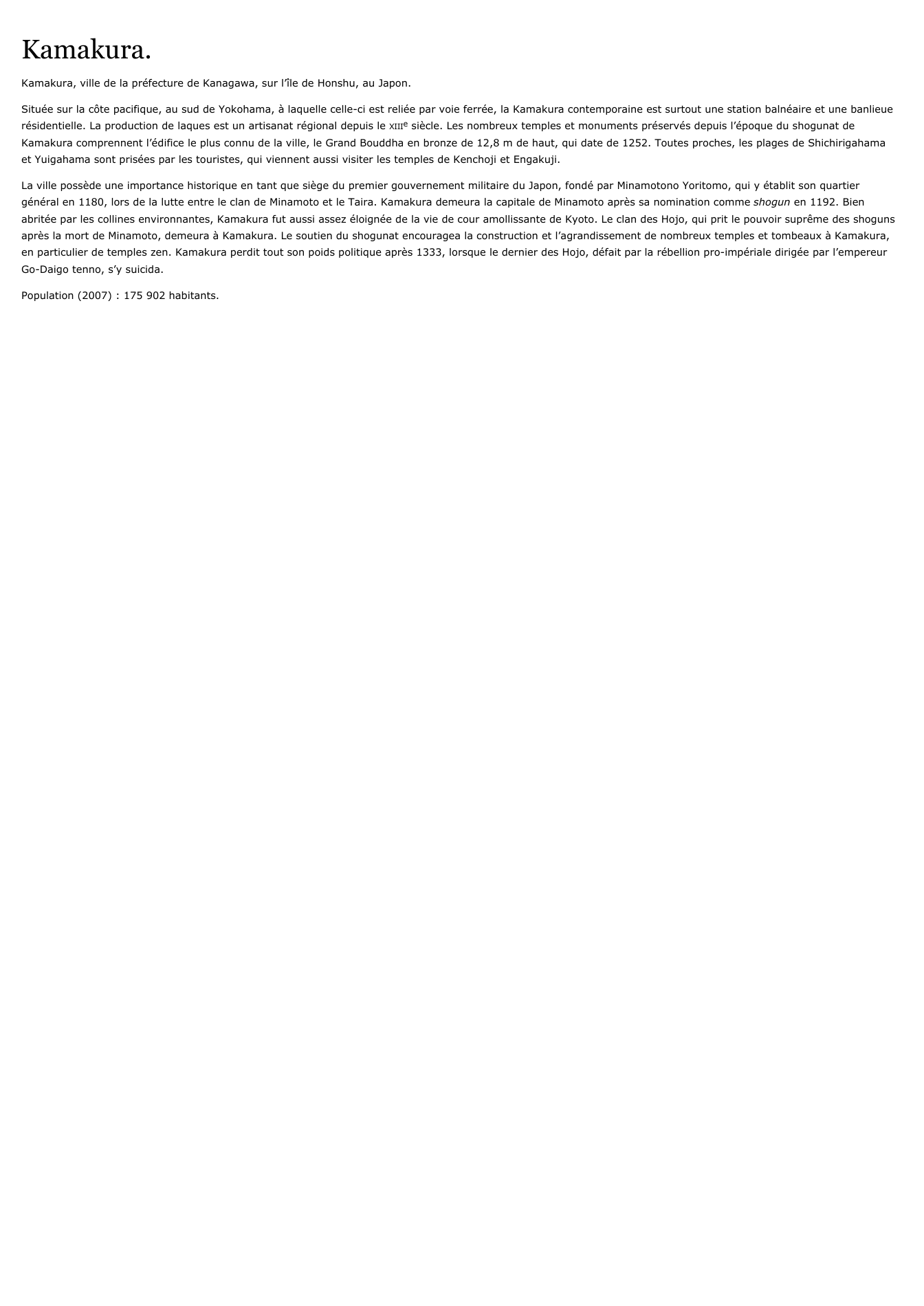 Prévisualisation du document Kamakura.