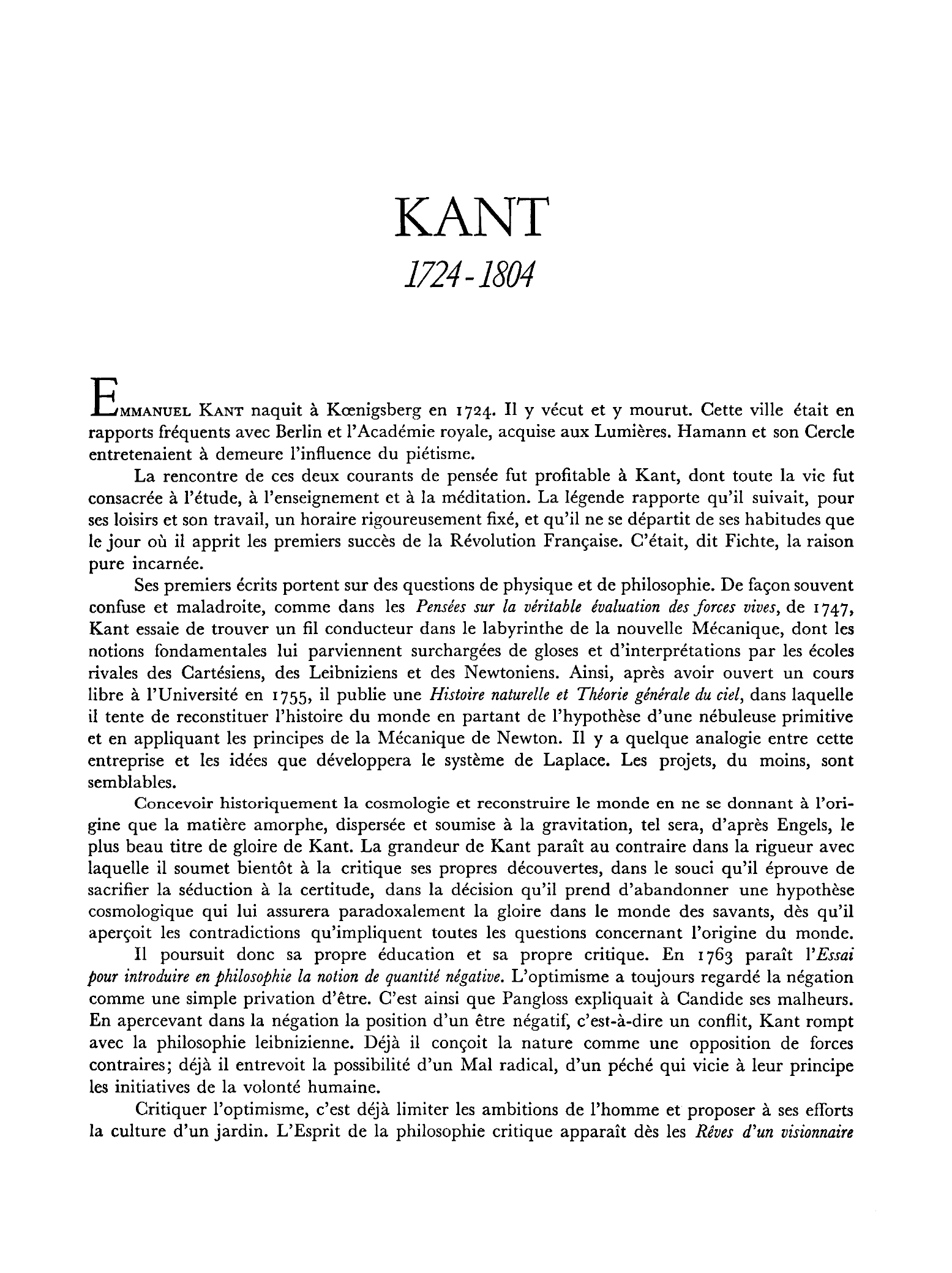 Prévisualisation du document Kant, Emmanuel