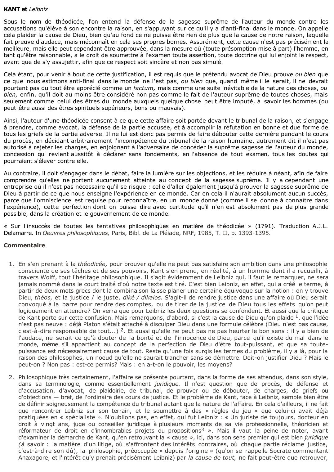 Prévisualisation du document KANT et Leibniz