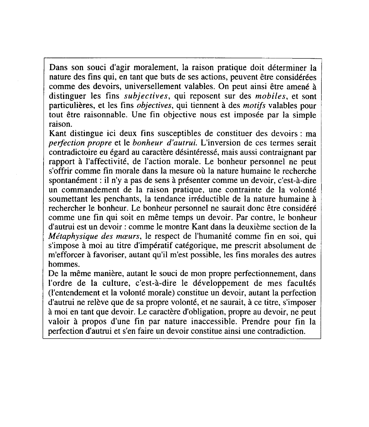Prévisualisation du document Kant, Métaphysique des moeurs : Doctrine de la vertu, introduction, IV, trad. A. Philonenko, Vrin, Paris, 1968, p. 56.