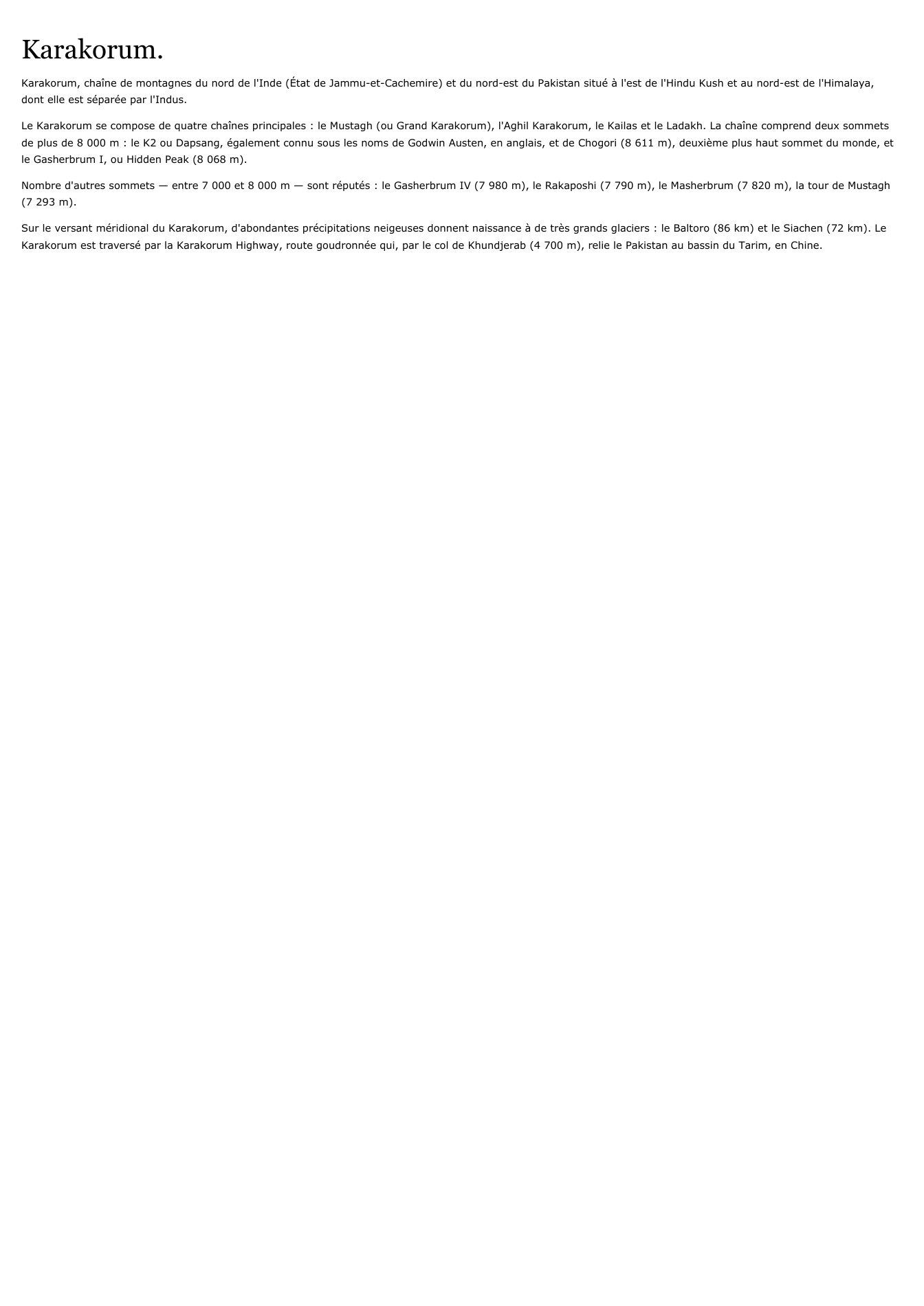 Prévisualisation du document Karakorum.