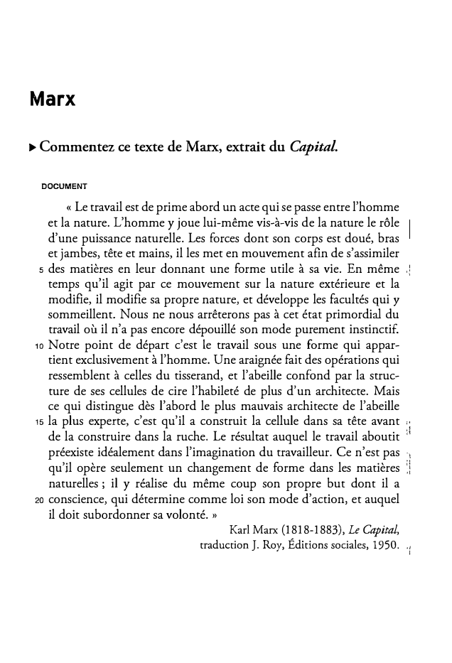 Prévisualisation du document Karl Marx (1818-1883), Le Capital, commentaire
