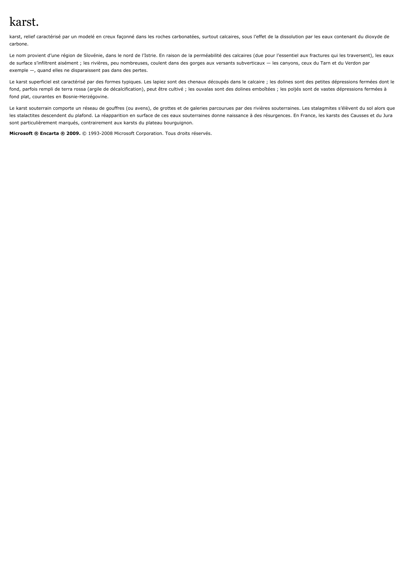 Prévisualisation du document Karst.