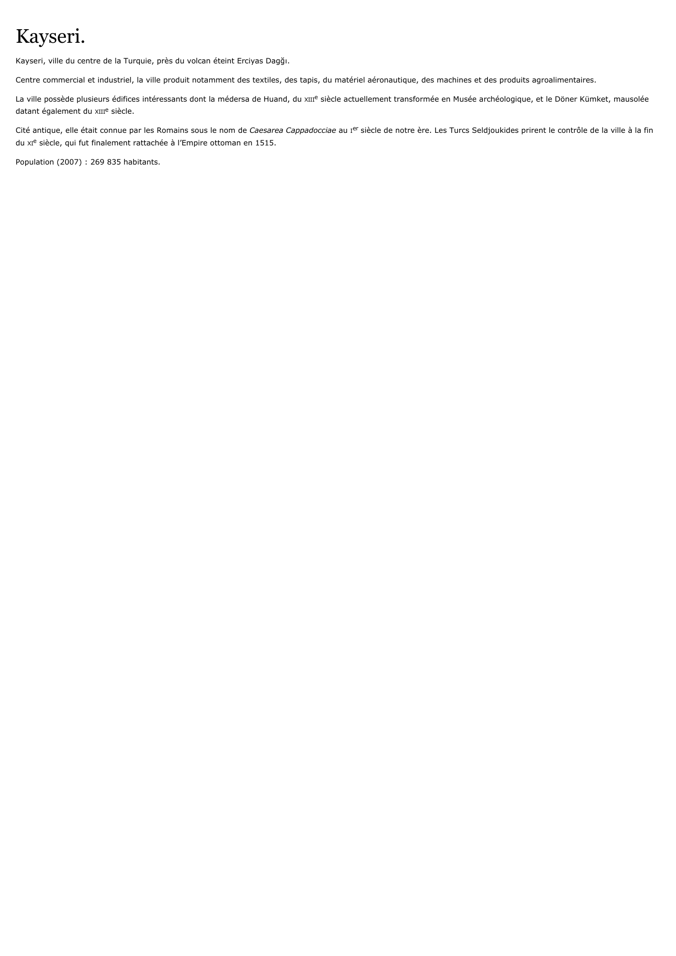 Prévisualisation du document Kayseri.