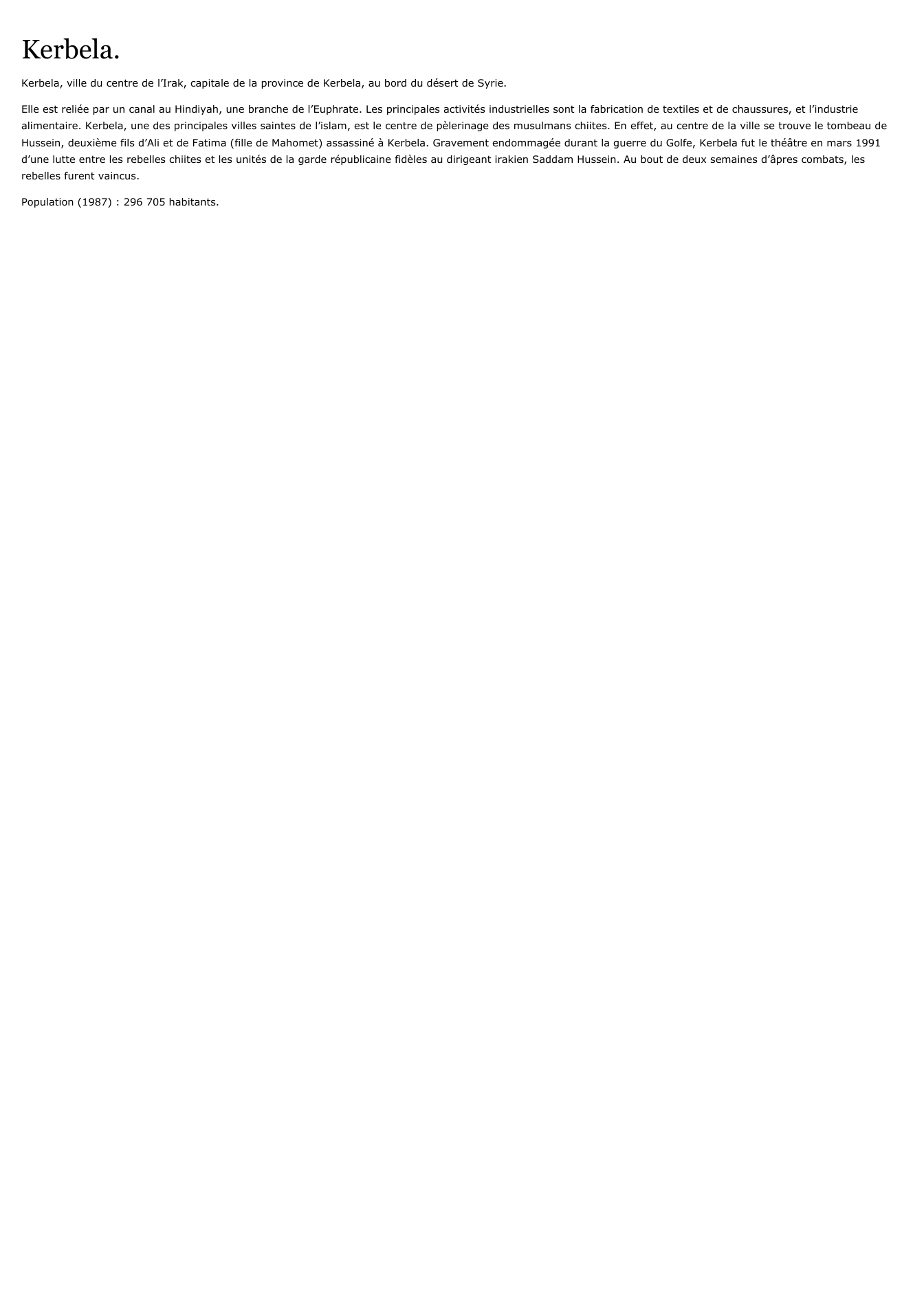 Prévisualisation du document Kerbela.