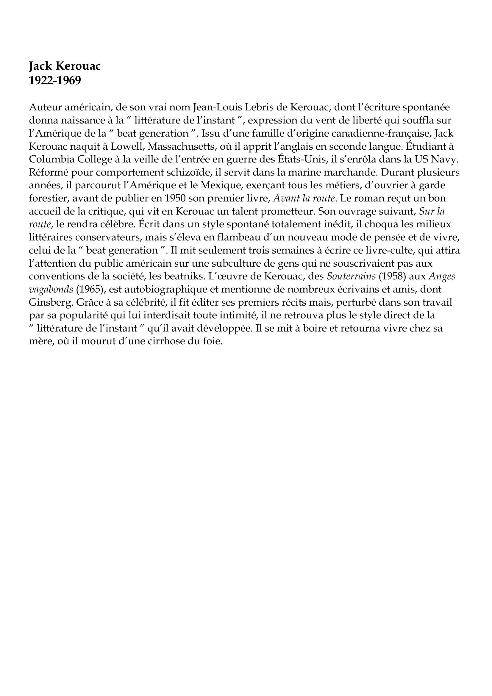 Prévisualisation du document Kerouac Jack