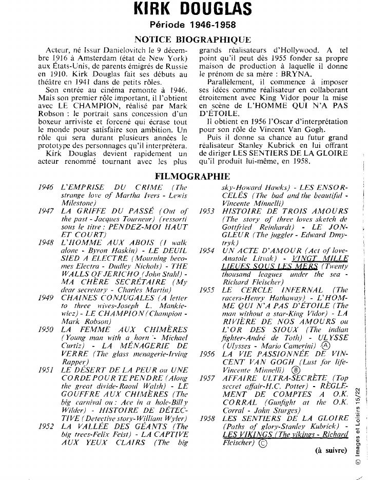 Prévisualisation du document KIRK DOUGLAS