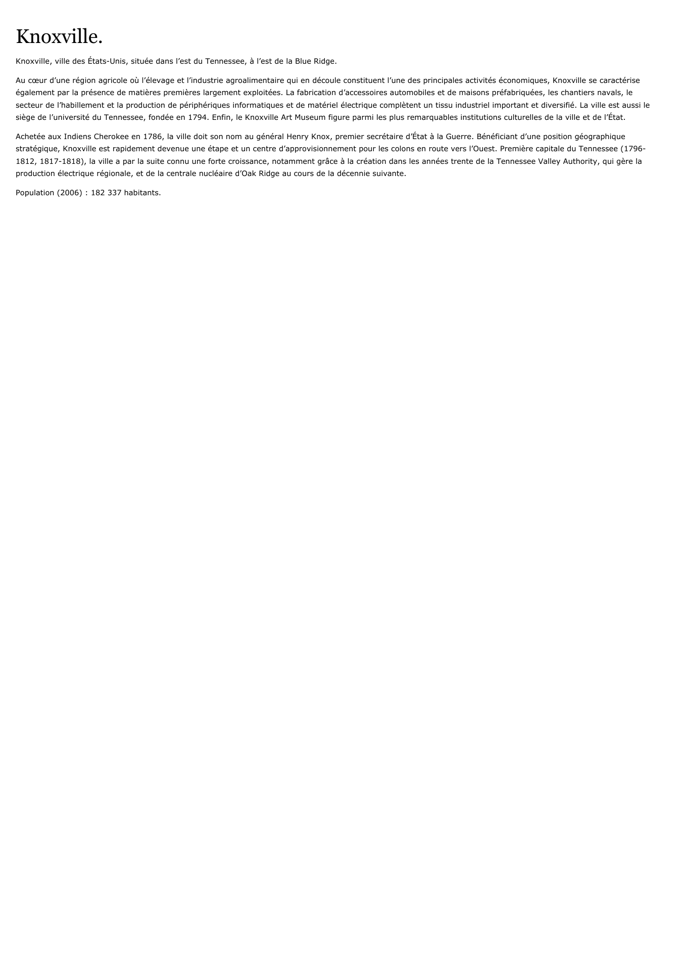 Prévisualisation du document Knoxville.