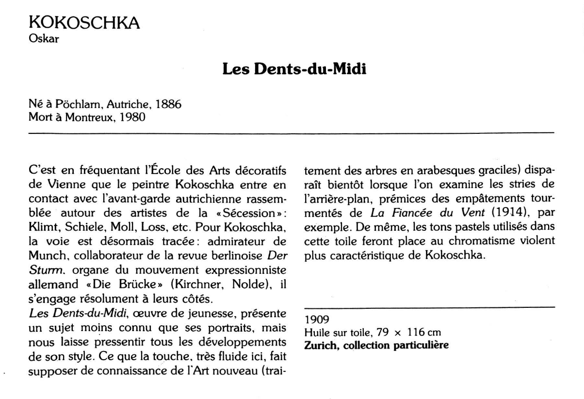 Prévisualisation du document KOKOSCHKA Oskar : Les Dents-du-Midi