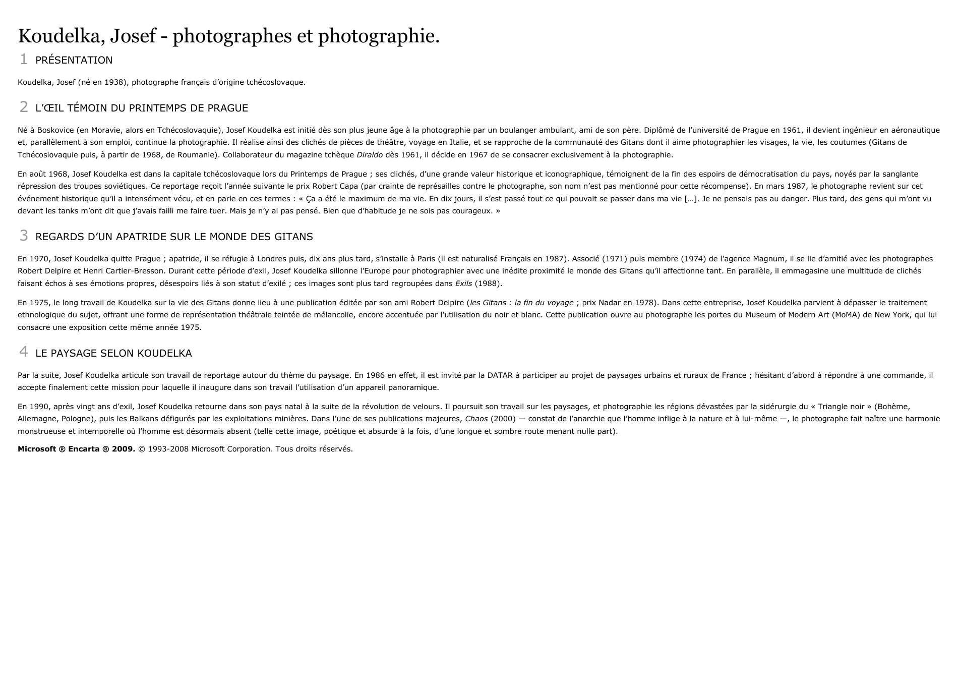Prévisualisation du document Koudelka, Josef - photographes et photographie.