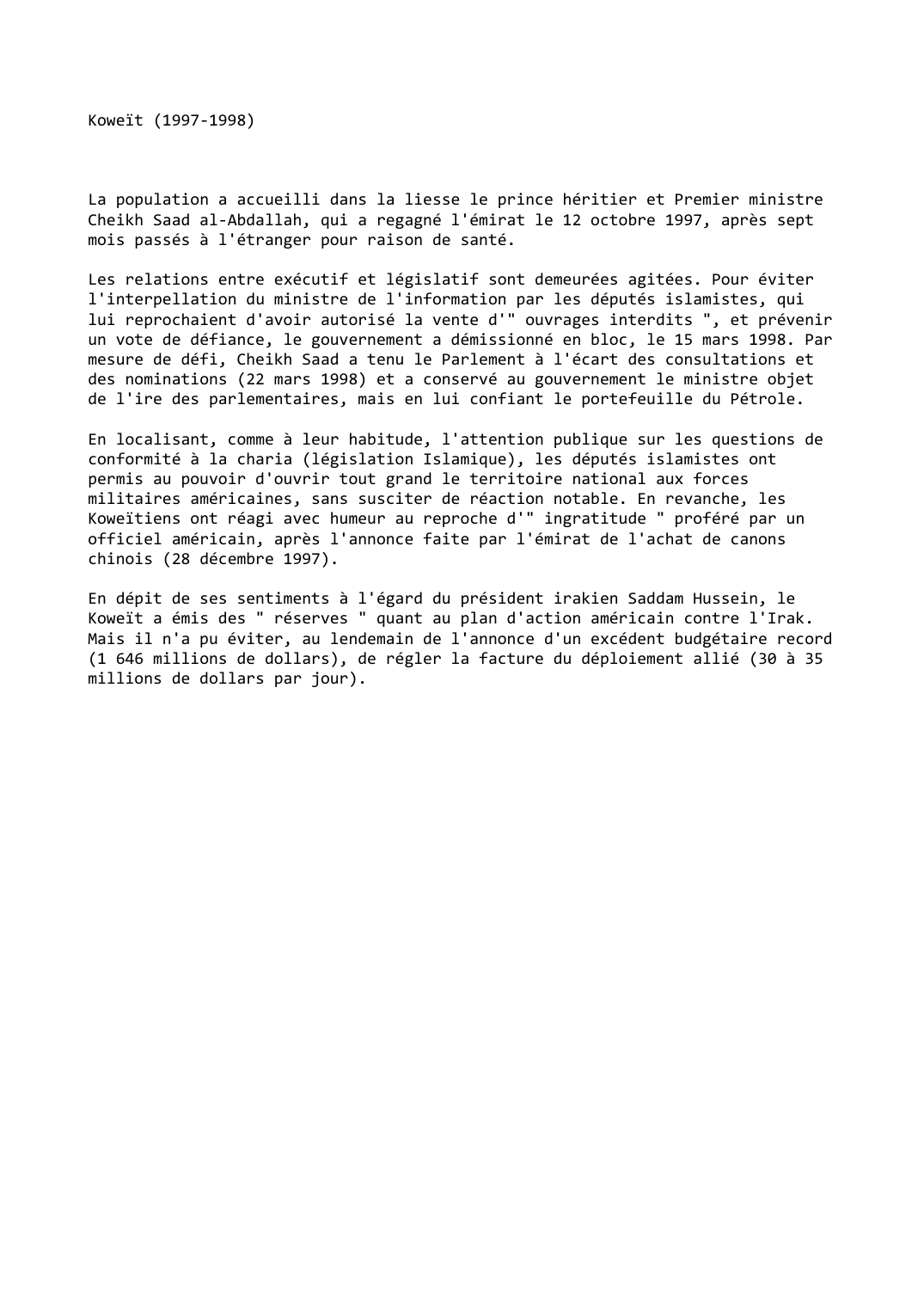 Prévisualisation du document Koweït (1997-1998)
