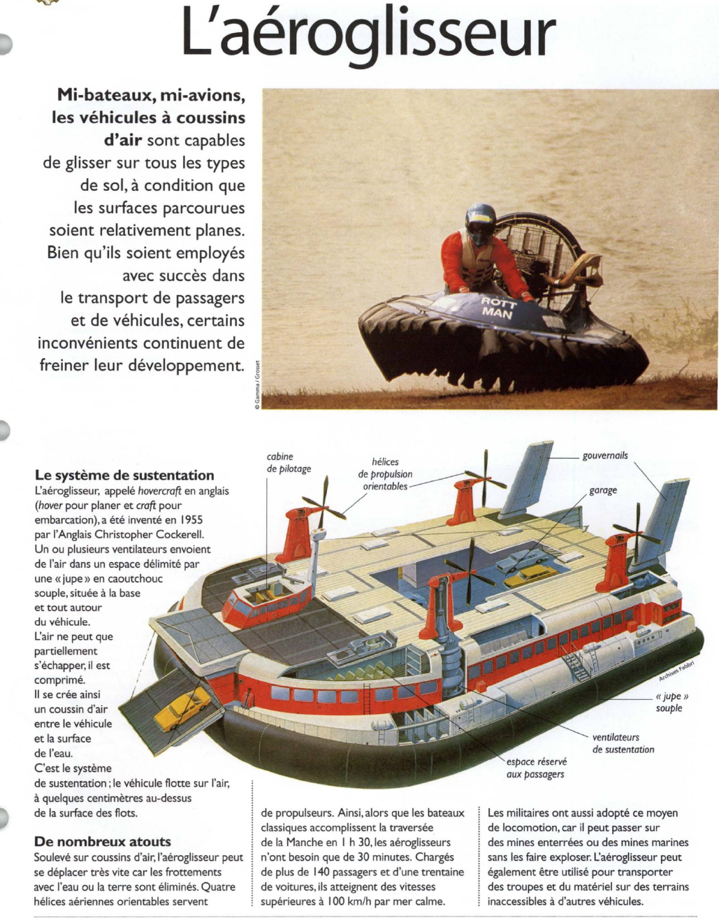 Prévisualisation du document L'aéroglisseur