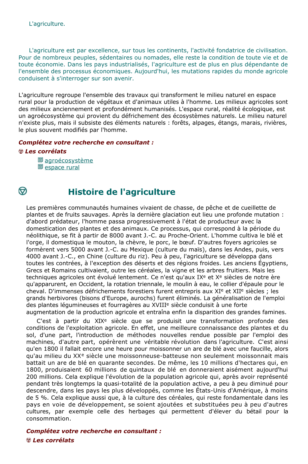 Prévisualisation du document L'agriculture.