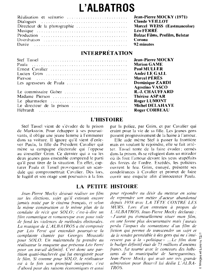 Prévisualisation du document L'ALBATROS