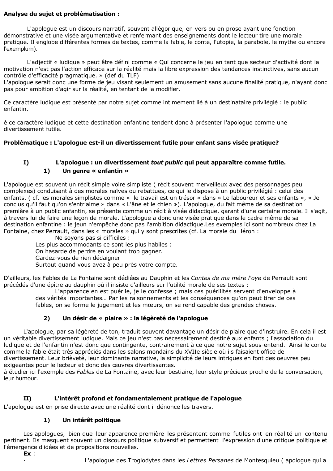 Prévisualisation du document 	L'apologue est-il une forme ludique destiné aux enfants ?