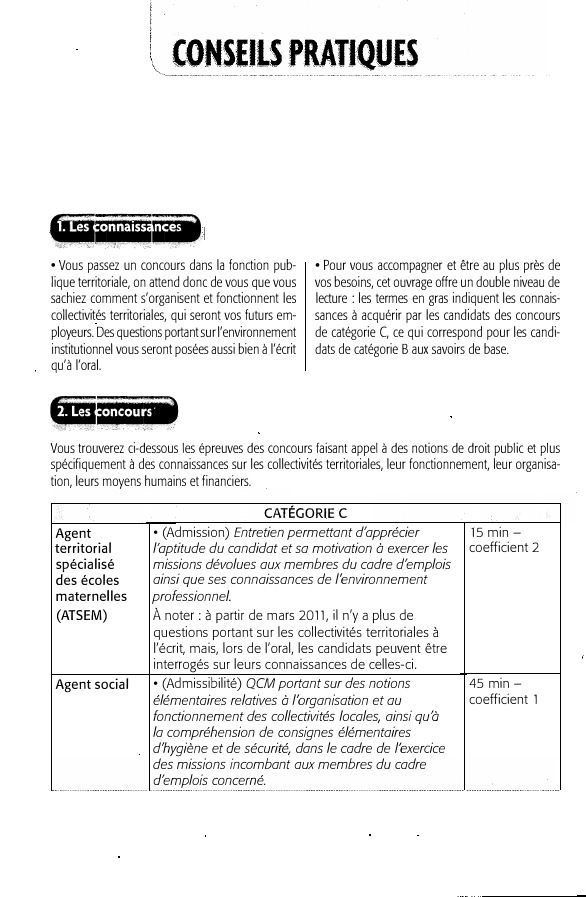 Prévisualisation du document l

CONSEILS PRATIQUES .................. .

-

OldtliâJffliîiïi
1

i

1

• Vous passez un concours dans la fonction pub­
lique...