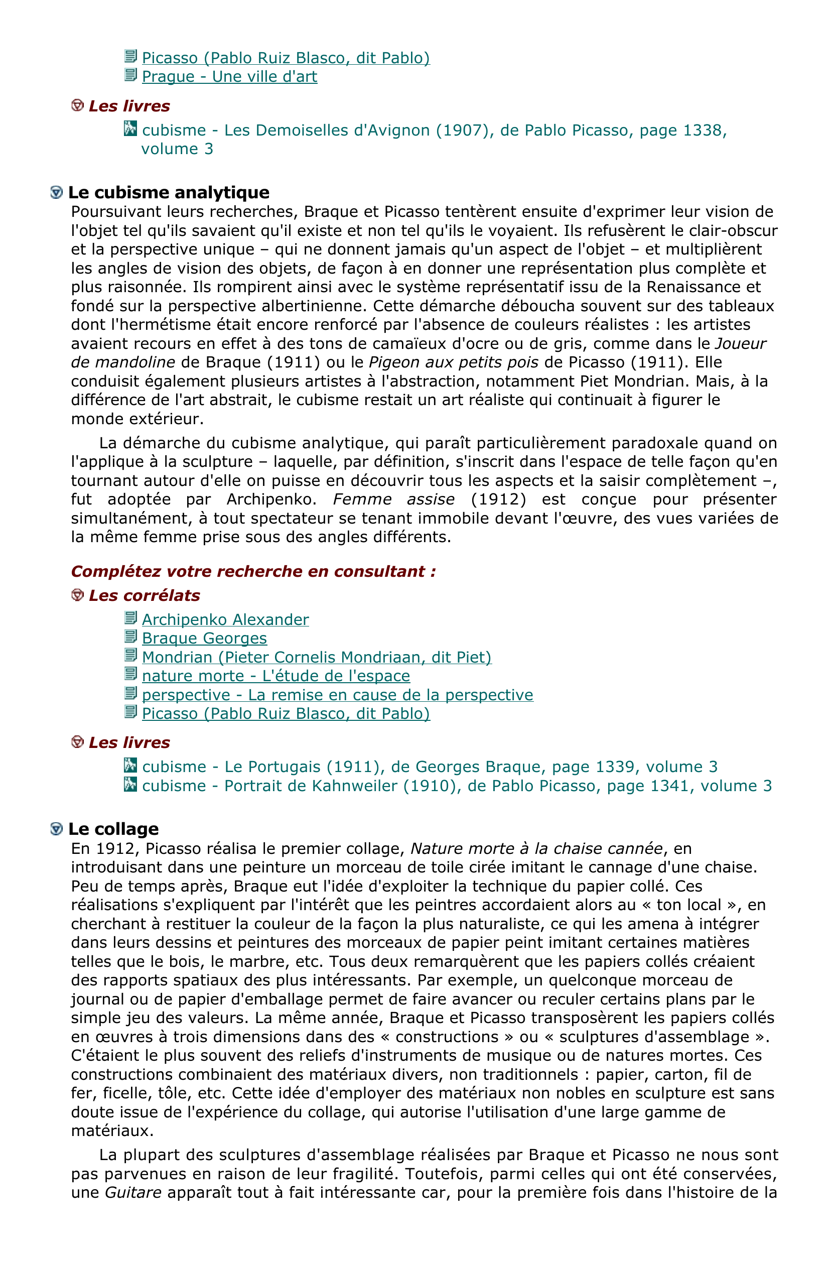 Prévisualisation du document L e cubisme est né à Paris, dans la première décennie du XX e s iècle, avec Picasso et
Braque, et constitua le premier jalon vers la peinture contemporaine.